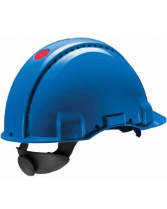 Peltor veiligh.helm G3000 Blauw met UVICATOR en draaiknop