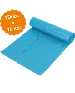 Rol vuilniszakken 70x110 cm 20 st per rol kleur:blauw  doos