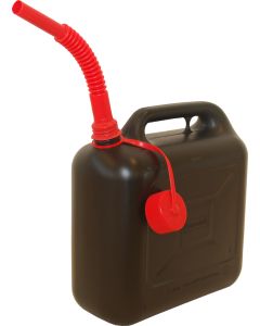 Benzinejerrycan kunststof 10 liter ZWART